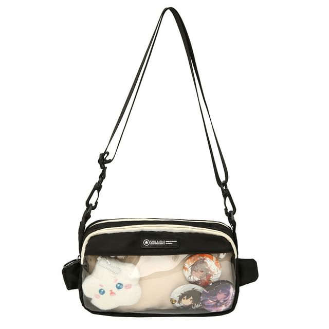 PVC Panel Bag Nylon Crossbody