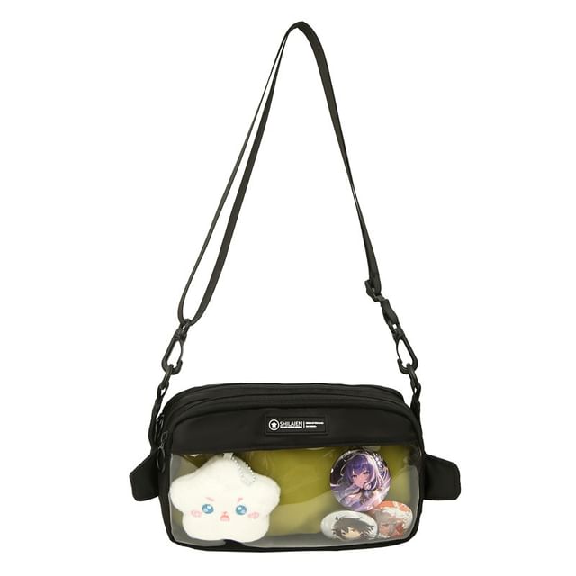 PVC Panel Bag Nylon Crossbody