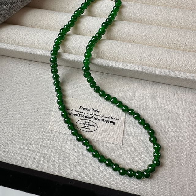 (Various Gemstone Choker Bead Faux Designs)