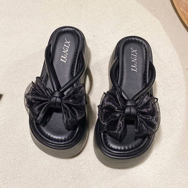 Flower Slide Sandals Platform
