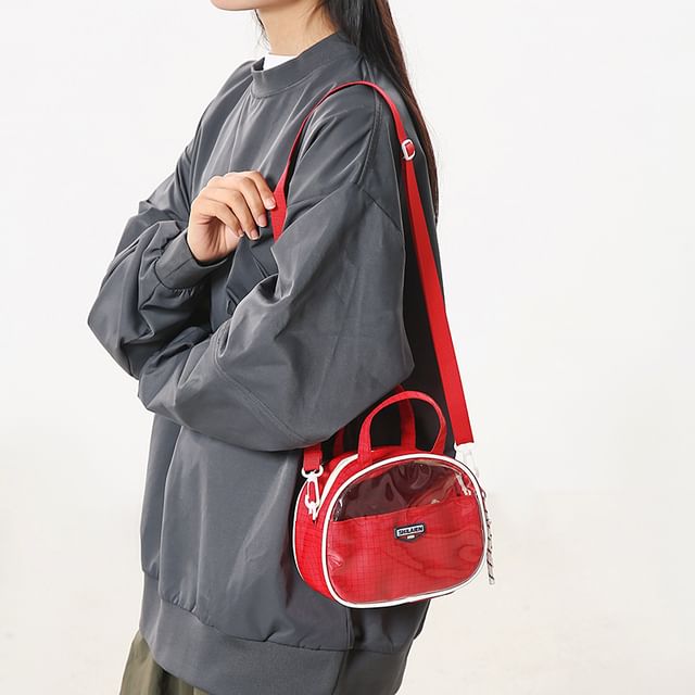 Crossbody Bag Lettering Plaid