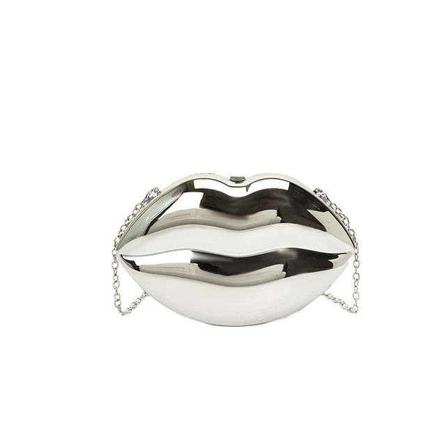 Chain Lips Crossbody Strap Bag
