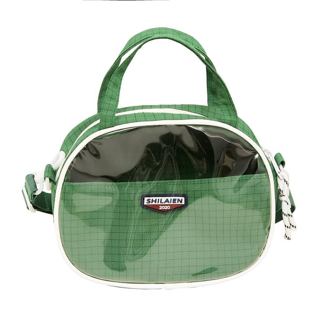 Crossbody Bag Lettering Plaid