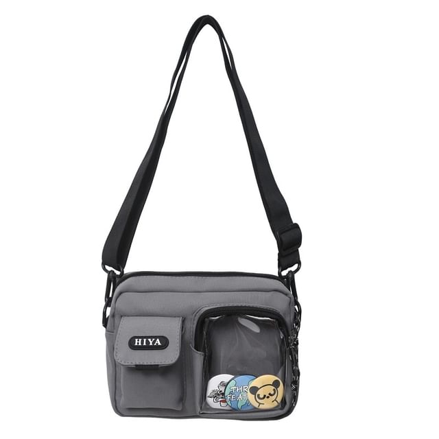 Bag Lettering + Badge Crossbody Set: Multi-Pocket