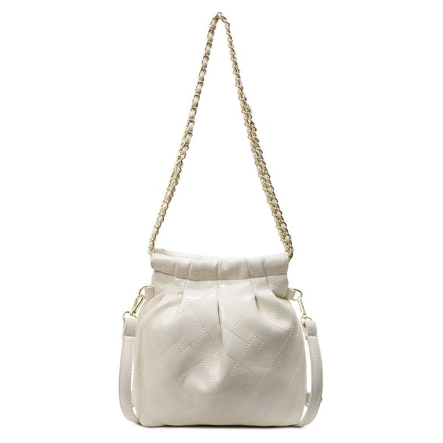 Shoulder Faux Leather Bag Quilted Multi-Way Strap Chain