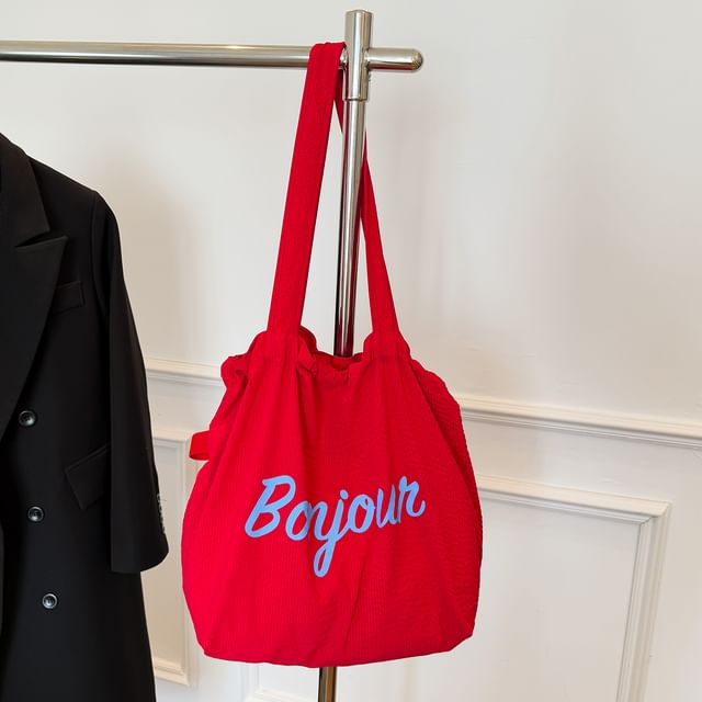 Lettering Tote Bag Canvas