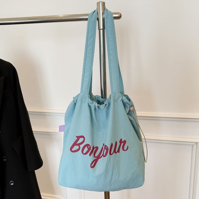 Lettering Tote Bag Canvas