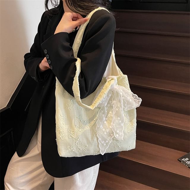 Tote Floral Embroidered Bag