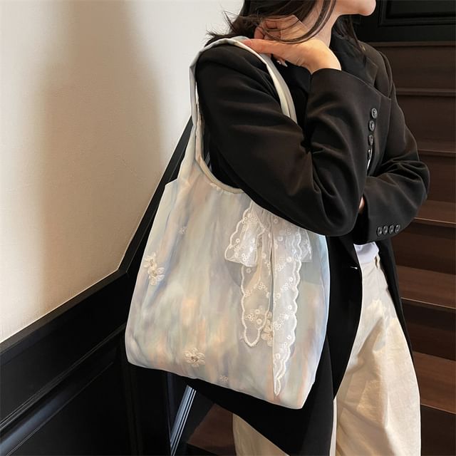 Tote Bag Lace Panel