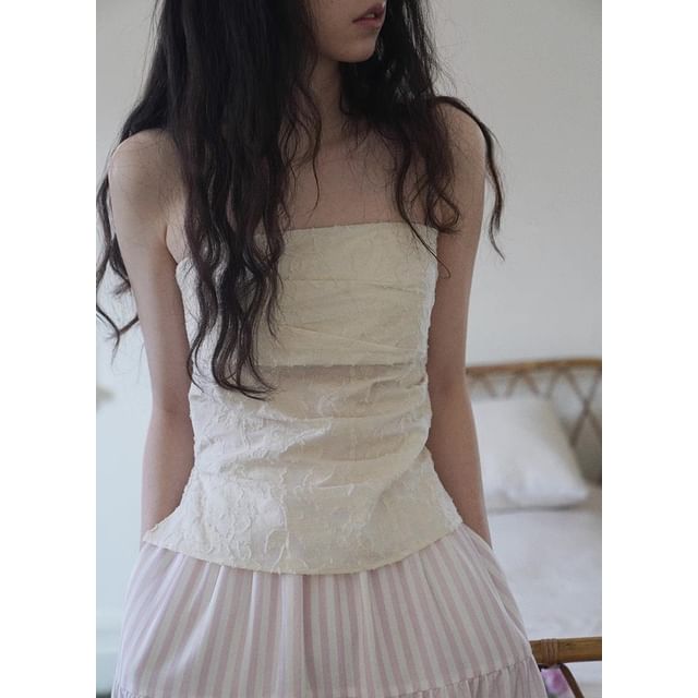 Floral Sleeveless Print Top Tube