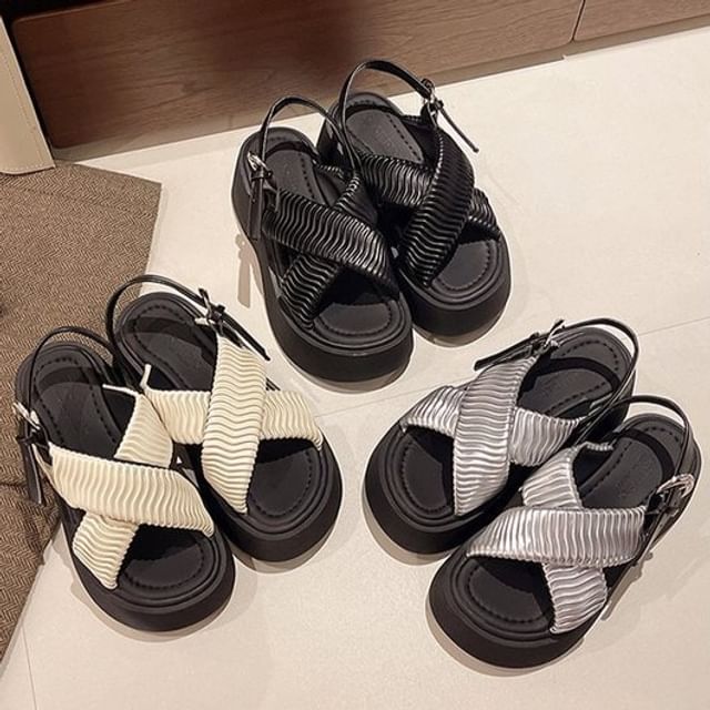 Platform Criss Cross Sandals