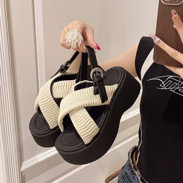 Platform Criss Cross Sandals