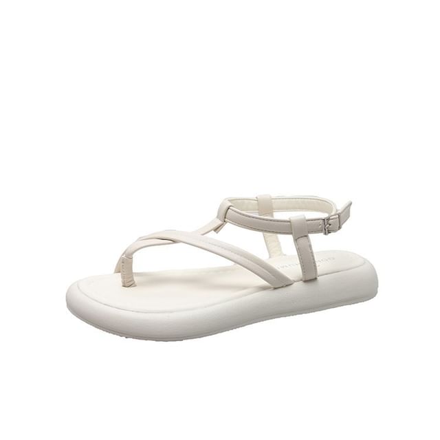 Faux Sandals Leather Platform