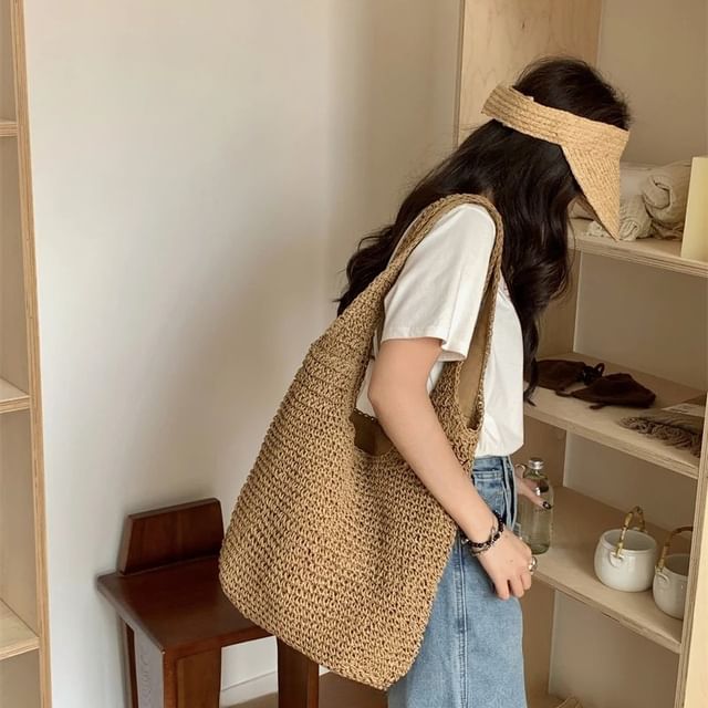 Straw Bag Plain Tote