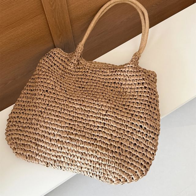 Bag Plain Tote Straw