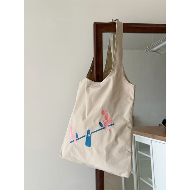Tote Embroidered Bag Nylon