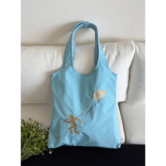 Tote Embroidered Bag Nylon