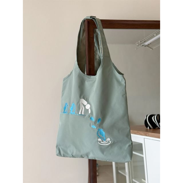 Tote Embroidered Bag Nylon