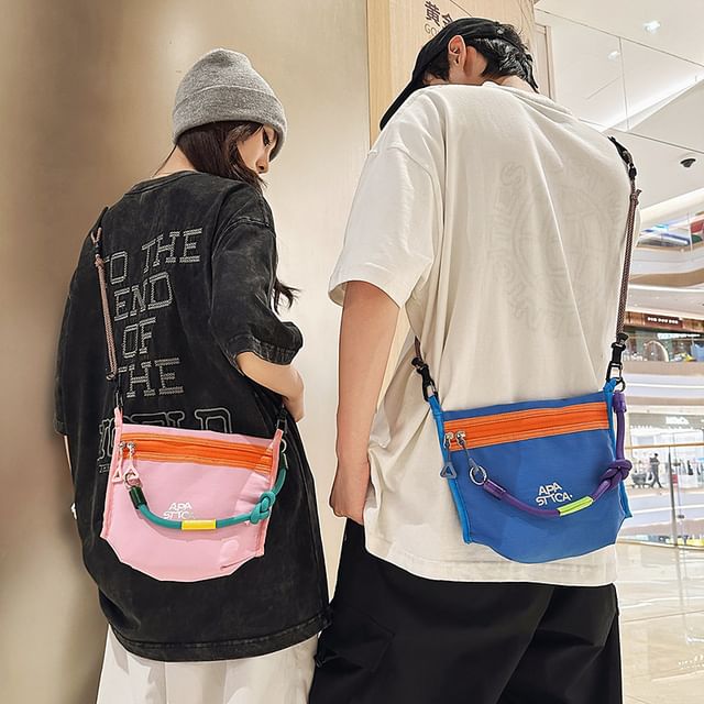 Rope Crossbody Bag Lettering Strap