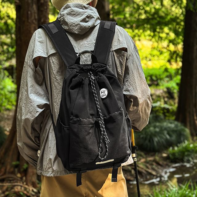 Lettering Drawstring Backpack