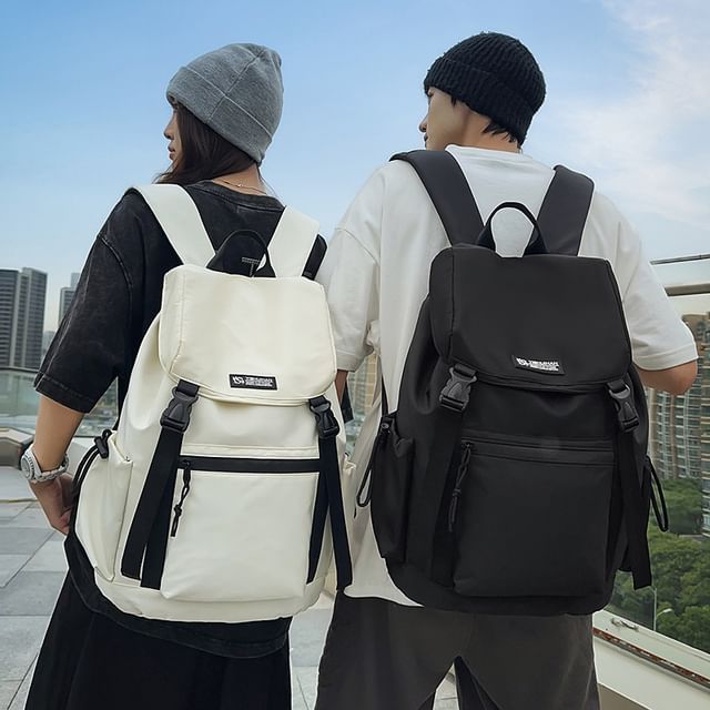 Backpack Buckled Flap Lettering