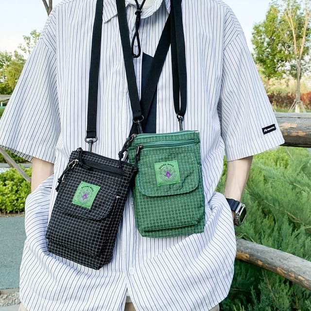 Bag Striped Flap Crossbody