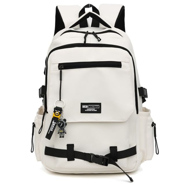 Lettering Charm Set Backpack Flap Bag /