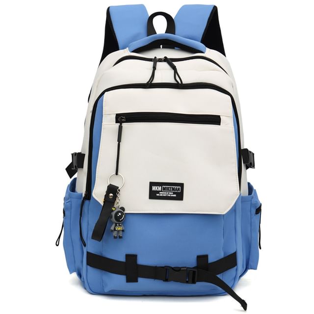 Lettering Charm Set Backpack Flap Bag /