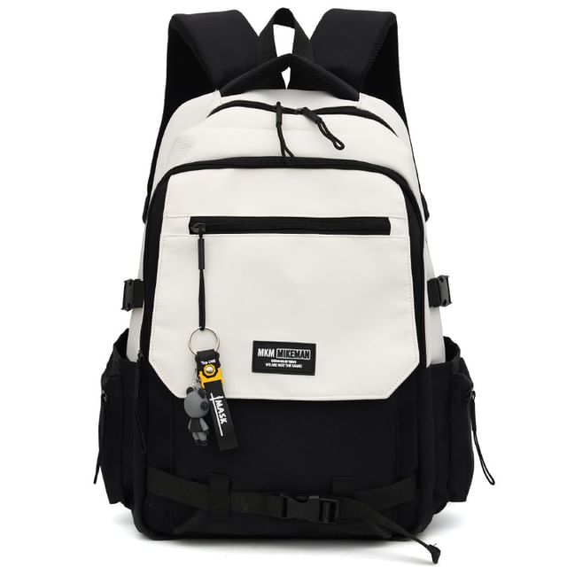 Lettering Charm Set Backpack Flap Bag /