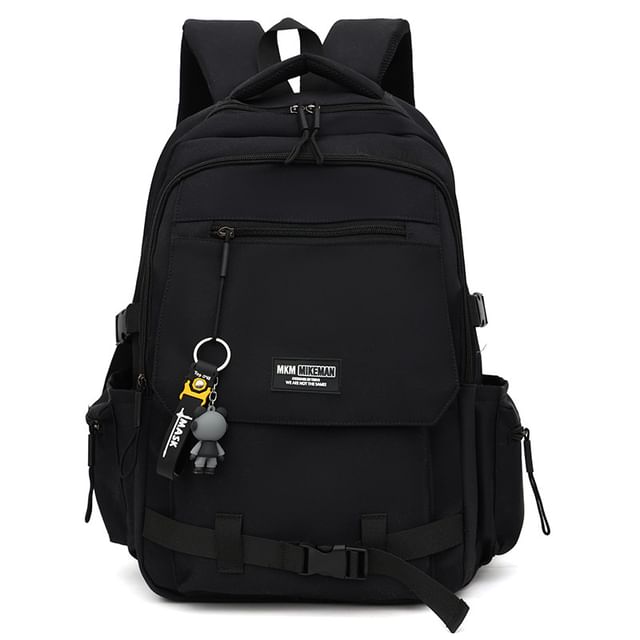 Lettering Charm Set Backpack Flap Bag /