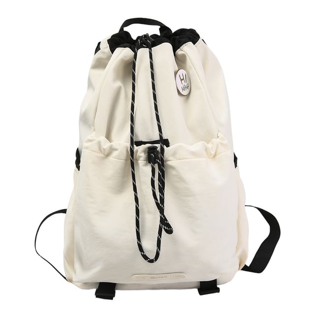 Lettering Drawstring Backpack