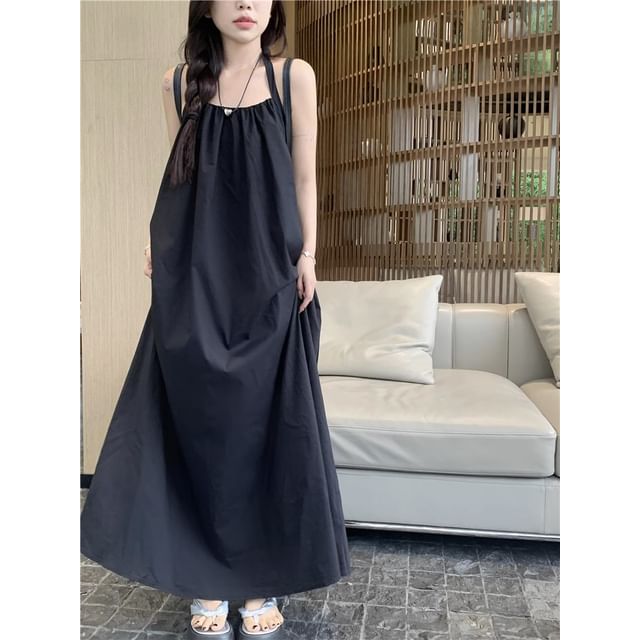 Neck Dress Maxi Print Halter Sleeveless