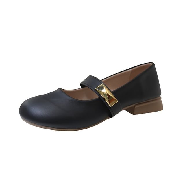 Shoes Leather Mary Jane Faux