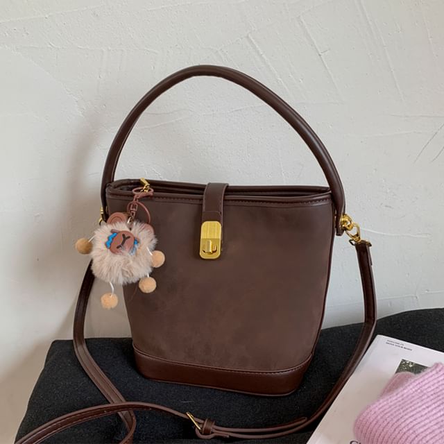 Crossbody Bag Leather Piped Faux