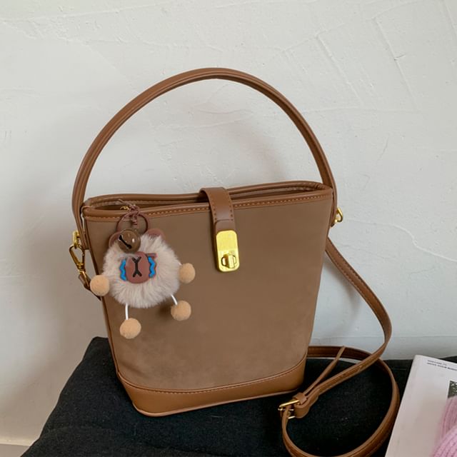 Crossbody Bag Leather Piped Faux