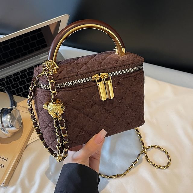 Quilted Chain Bag Strap Leather Crossbody Faux