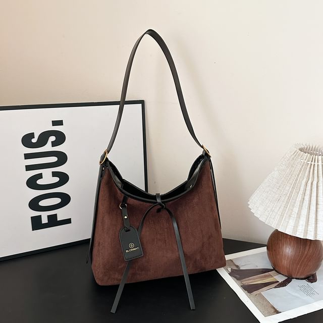 Suede Faux Shoulder Crossbody Bag