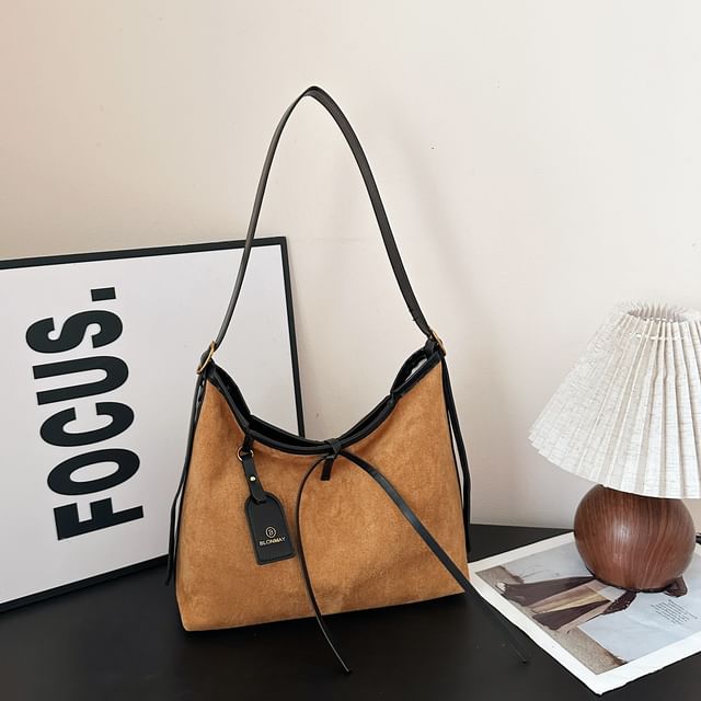 Suede Faux Shoulder Crossbody Bag