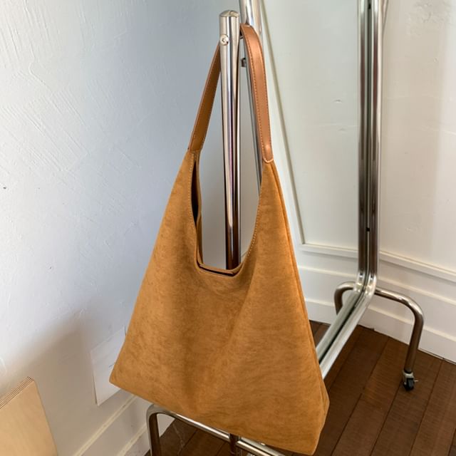 Tote Pouch Suede Bag Faux With