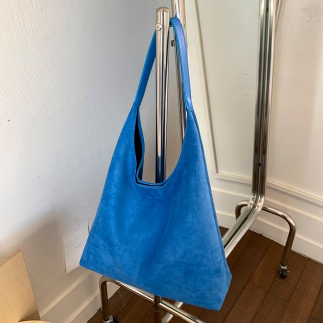 Tote Pouch Suede Bag Faux With