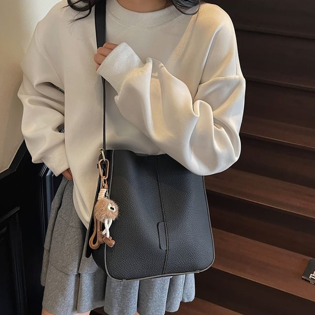 Bag Faux Pouch Shoulder Leather With