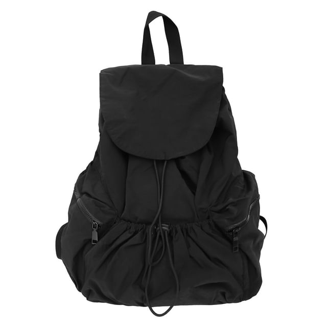 Nylon Unisex Drawstring Backpack Plain
