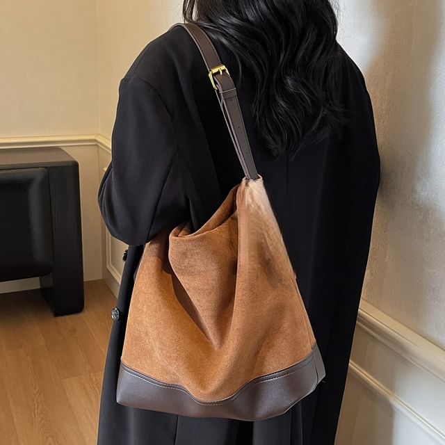 Suede Faux Tote Bag