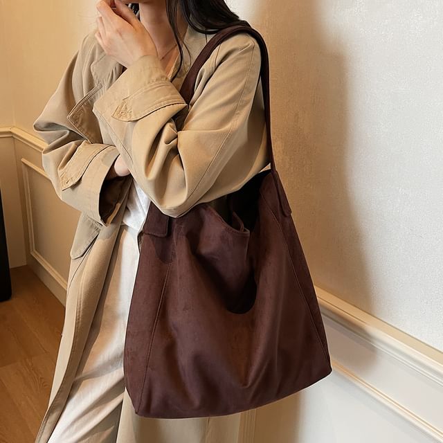 Faux Bag Tote Suede