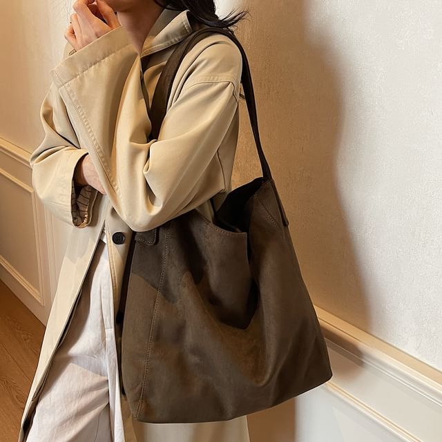 Faux Bag Tote Suede