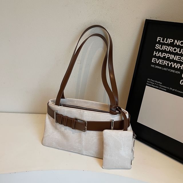 Tote Bag With Belted Pouch