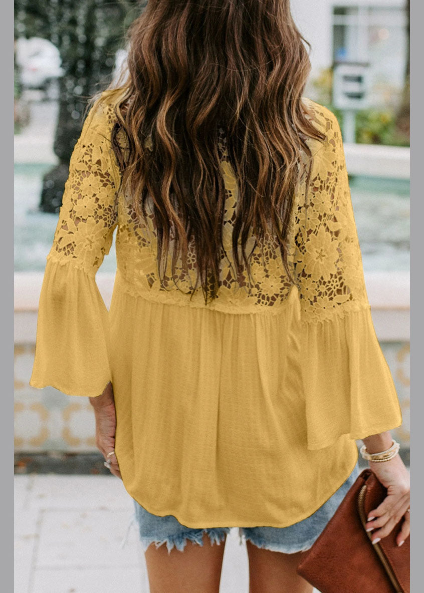 Shirts V T Yellow Neck Bracelet Sleeve