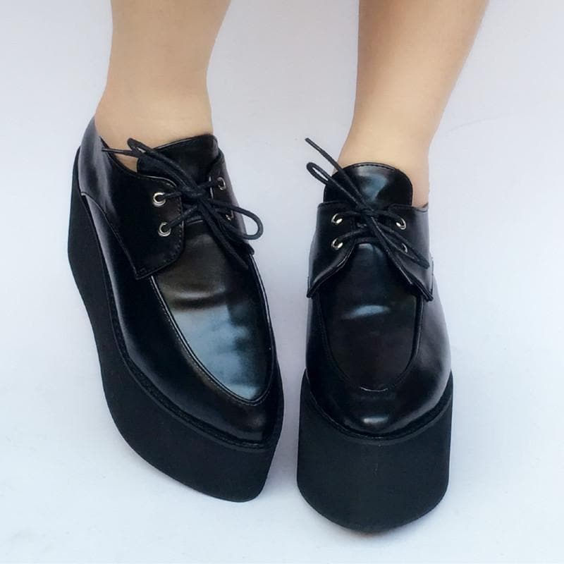 Custom Made Red/Black SP168274 Shoes Cool PU Platform