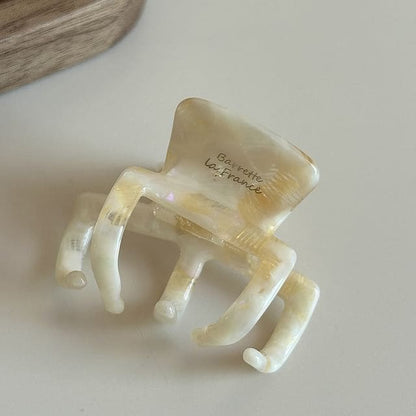 Acetate Hair Claw Clip - Beige / One Size