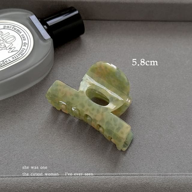 Acetate Hair Claw Clip - Green / 5.8cm